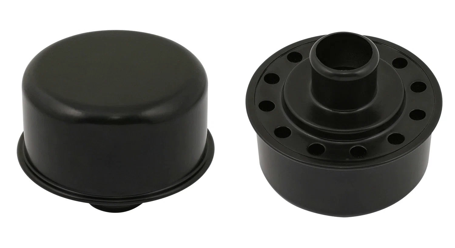 Mr. Gasket Push-On Breather - Flat Black - 9810BP
